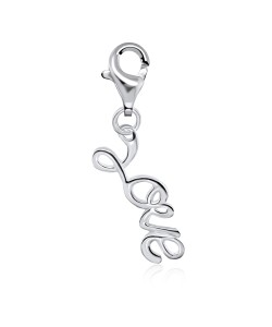 Love Word Shaped Silver Charms CH-47